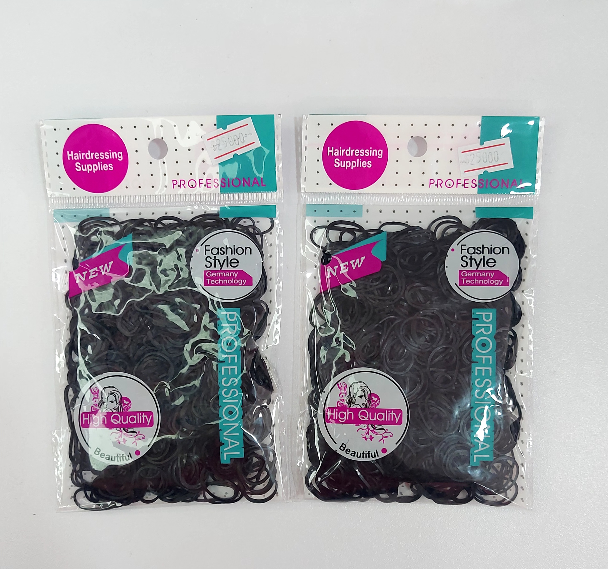 Ligas para el cabello color negro