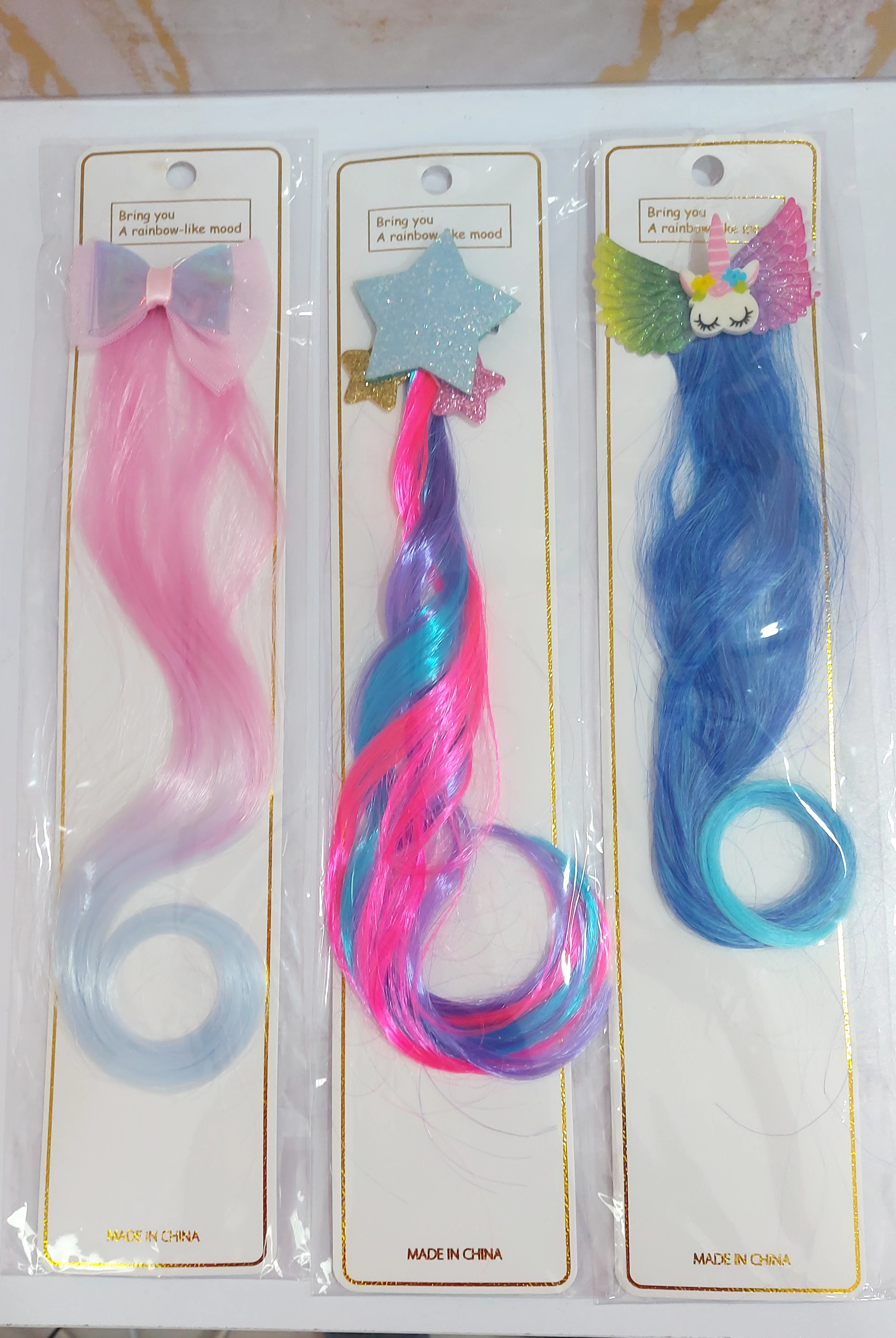 ganchos con pelo sintético