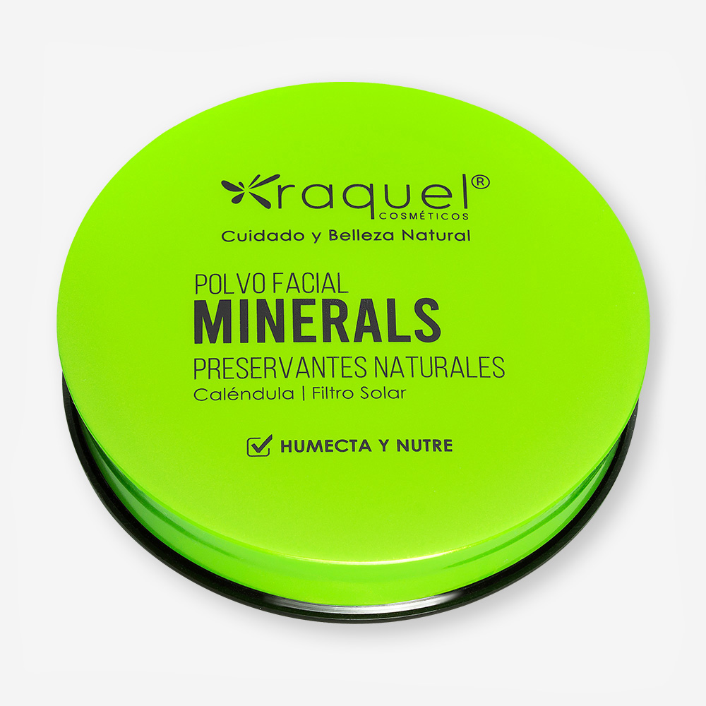 Polvo compacto minerals con caléndula y aceite de jojoba.