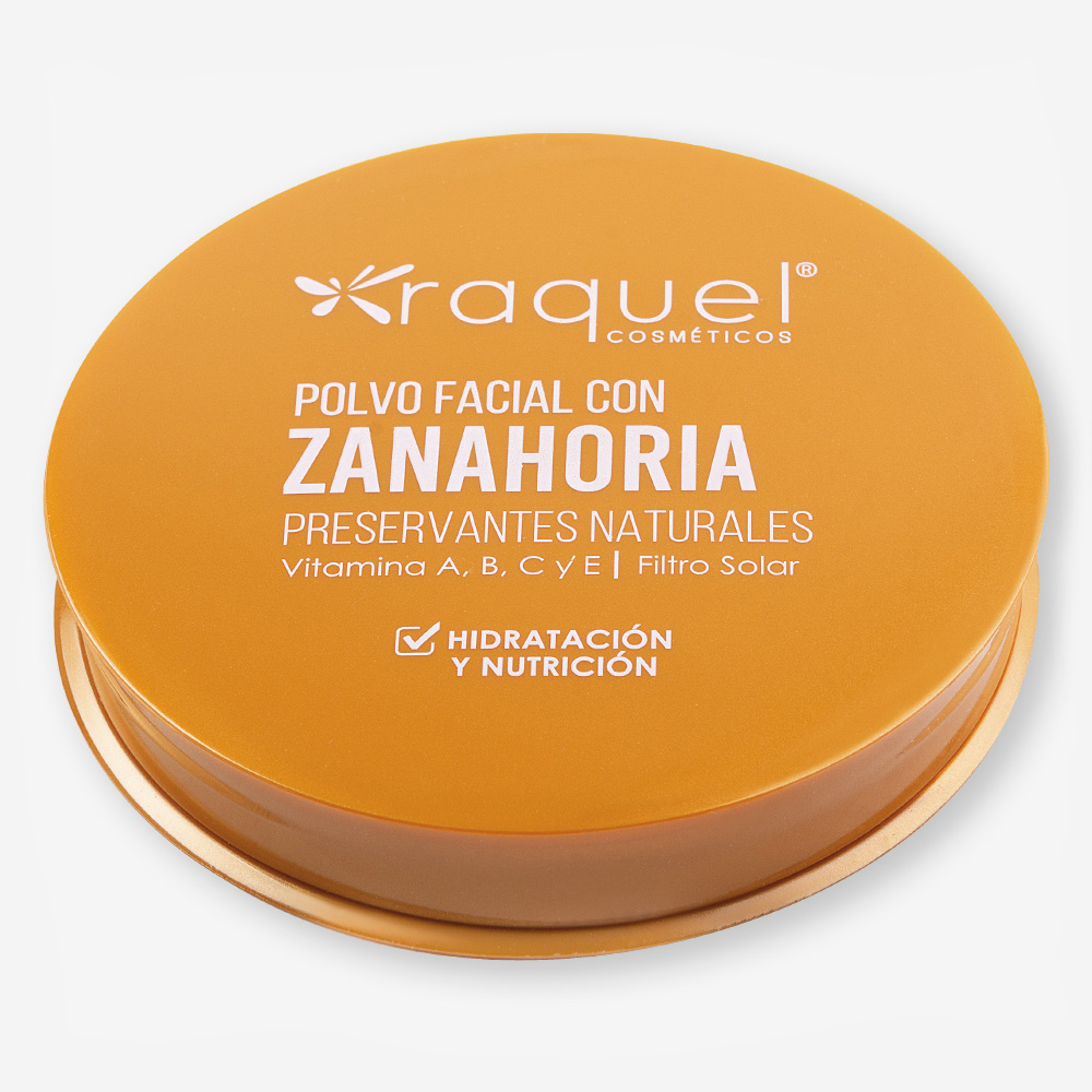 Polvo facial zanahoria con betacaroteno, vitamina a, b, c y e,